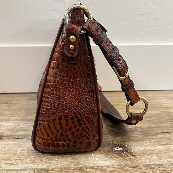 Vintage Brahmin Alligator Crocodile Leather Hobo Shoulder Bag Purse - Picture 6 of 12